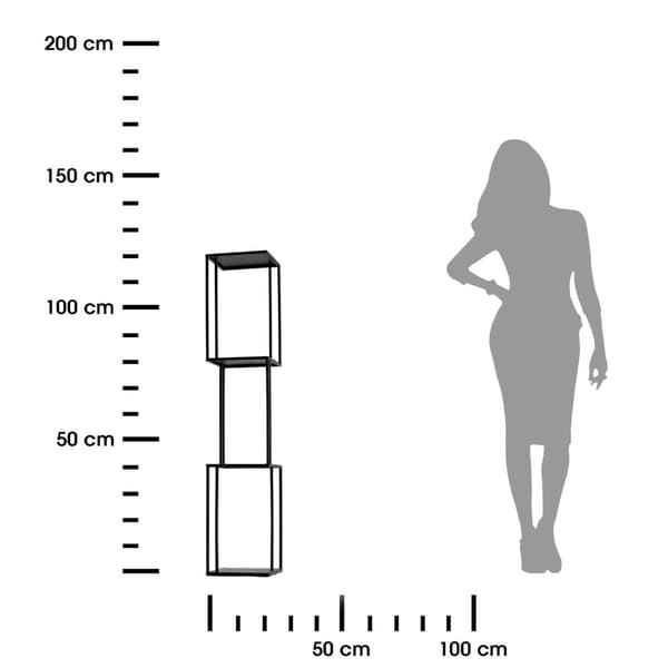 Høj, stående blomsterstander til 4 potter 117 cm