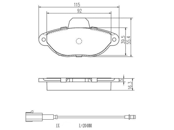 FT29084 FAST BREMSEKLODSER FORAN 1-SENSOR