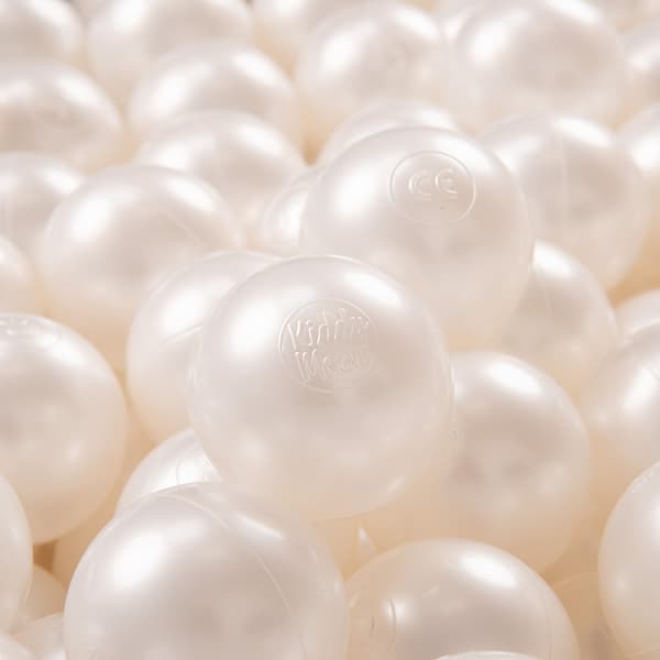 KiddyMoon plastbollar 7 cm pärla 700 leksaksbollar set