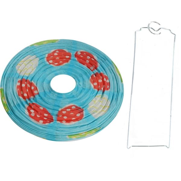 ÆGGEPAPIRLANTERNE FOLDBAR 25 CM BLÅ