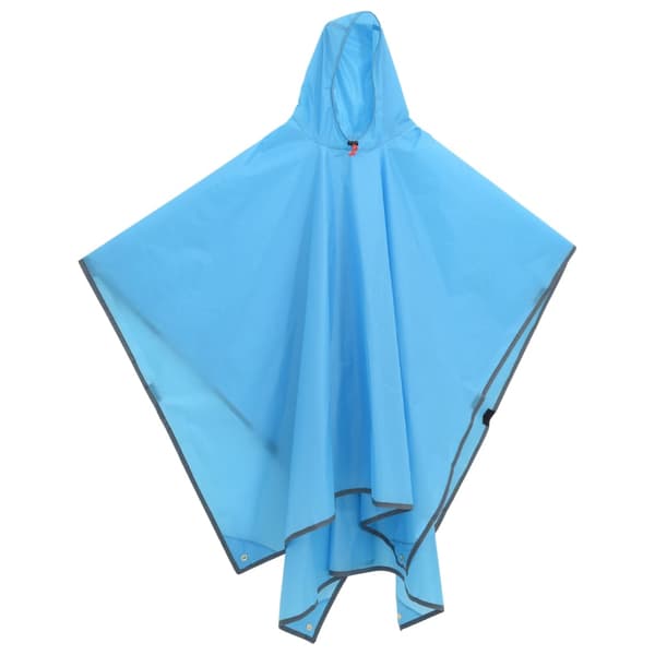 vidaXL 2-i-1 regnponcho med hætte, blå