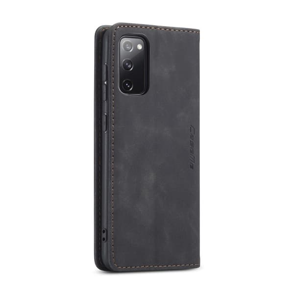 CASEME Etui til Samsung Galaxy S20 FE, Læderpung, Sort