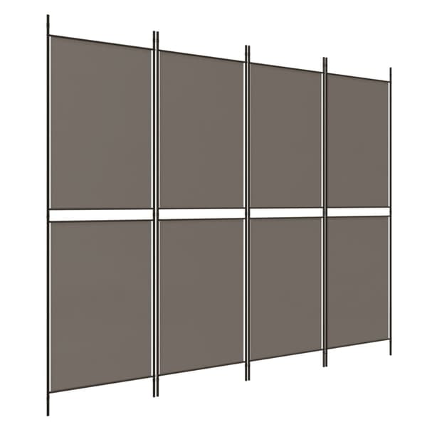 vidaXL 4-panelsskärm, antracit, 200x200 cm, tyg