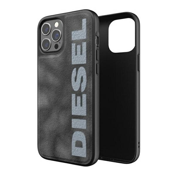 Diesel Molded Case Bleached Denim iPhone 12/12 Pro-skal grått och vitt