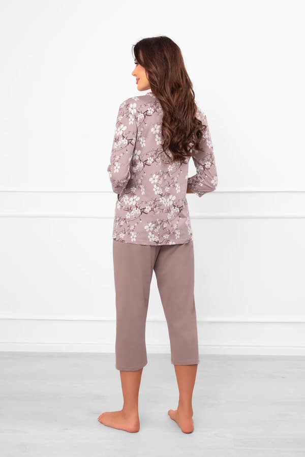 Pyjamassæt til kvinder, 3/4 ærmer, 3/4 bukser, Kimuri L