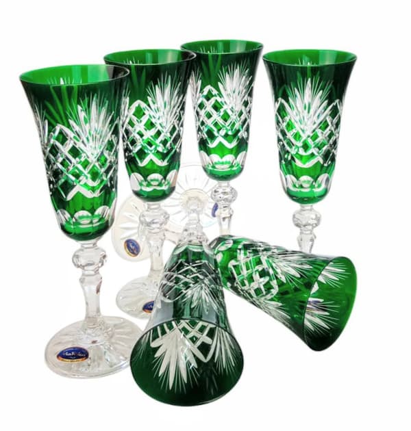 Smaragdkrystal Champagneglas 150ml Ananas