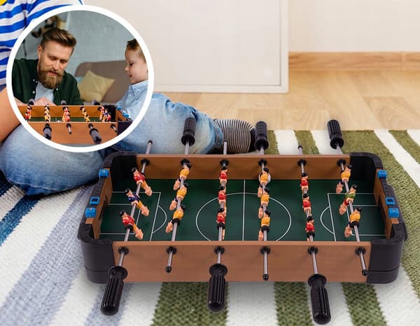 Mini-bordfodboldspil i træ til børn Z531