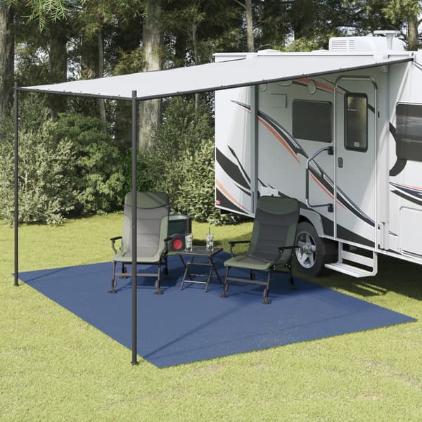 vidaXL Campingmatta blå 4x3 m