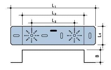 Buet batterimonteringsplade + 6 SKRUER