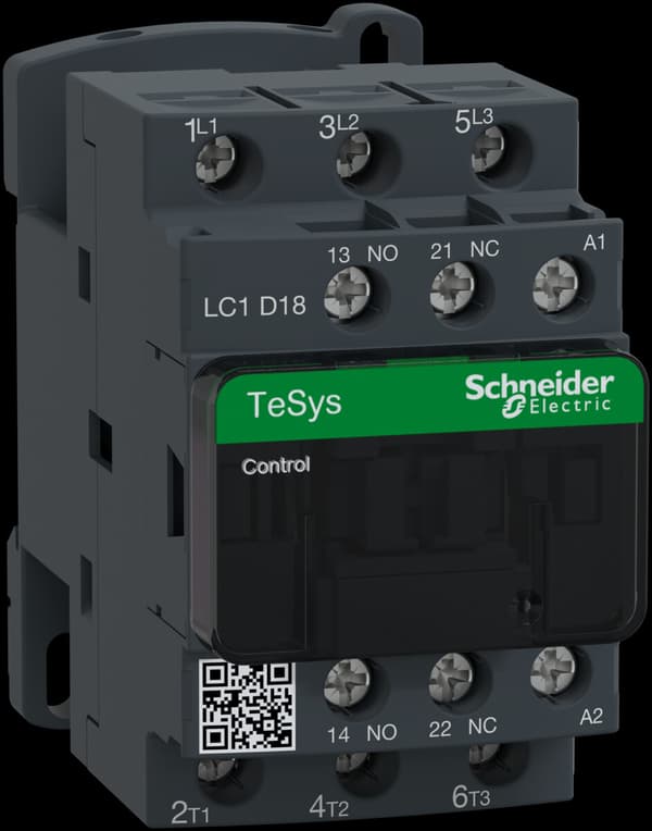 Effektkontaktor TeSys D AC3 18A 3P 1NO 1NC spole 230VAC