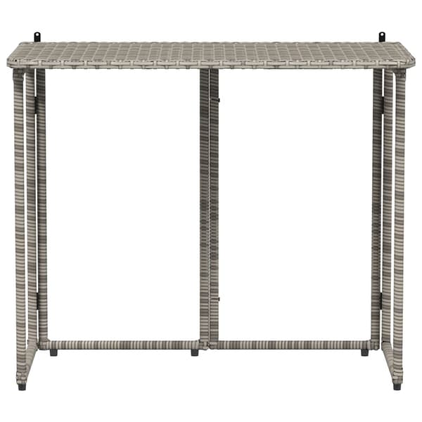 vidaXL foldbart havebord grå 90x51x75 cm polyrattan