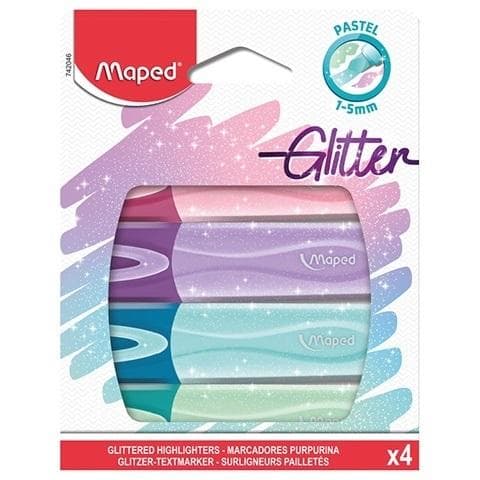 Fluo Peps highlighter pastel/glimmer 4 farver