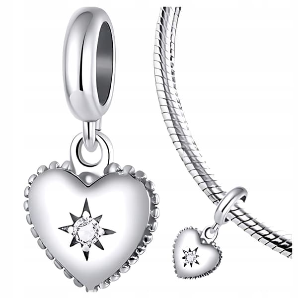Hjärtberlocker silver 925 silverpärlhänge berlocker pr 925