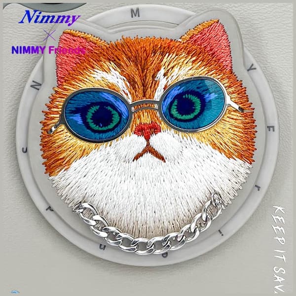 Nimmy Glasses Cool Cat MagSafe-etui til iPhone 16, grå