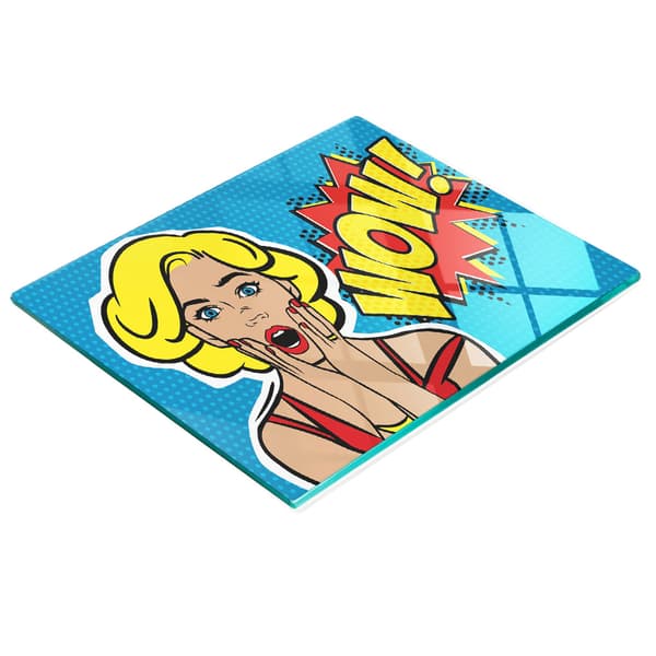 Dekorativ glastavle med grafik til servering af snacks Wow! 60x52 cm