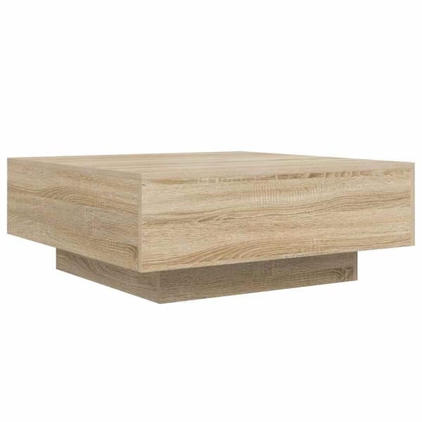 vidaXL sofabord, Sonoma eg, 80x80x31 cm, spånplade