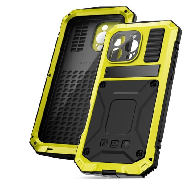 Pansret cover til iPhone 16 Pro, R-JUST, gul