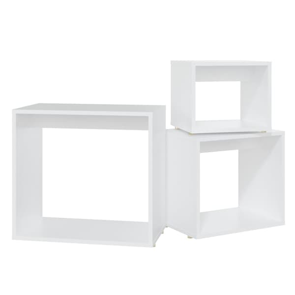 vidaXL 3-delade satsbord, träbaserat material