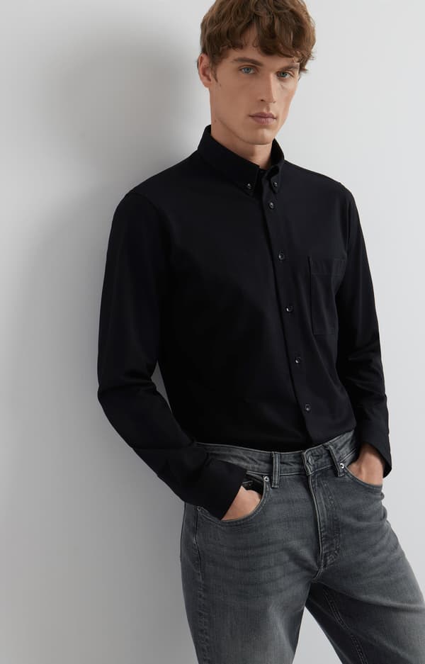 Slim fit strikskjorte S