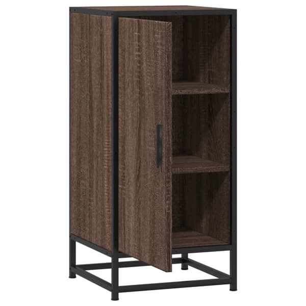 vidaXL skab brunt egetræ 35,5x35x76 cm træbaseret materiale