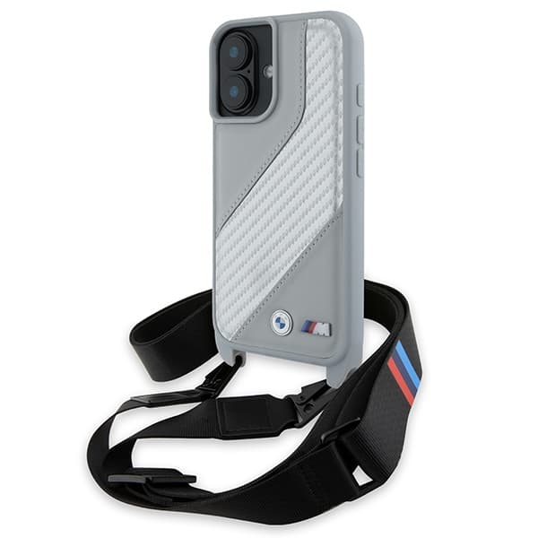 BMW BMHCP16S23PSCCG iPhone 16 6.1" harmaa/harmaa kovakuori M Edition Carbon Stripe & Strap