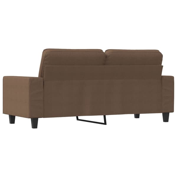 vidaXL 2-sitssoffa, brun, 140 cm, klädd i tyg