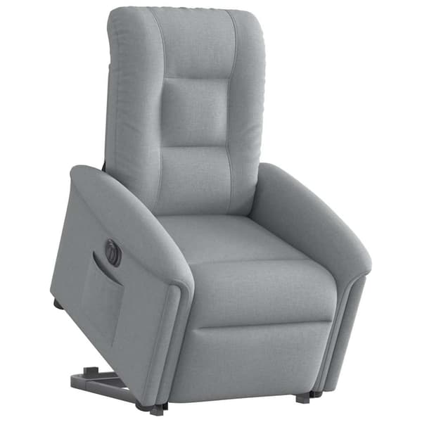 vidaXL Elektrisk lyftande massagefåtölj ljusgrå