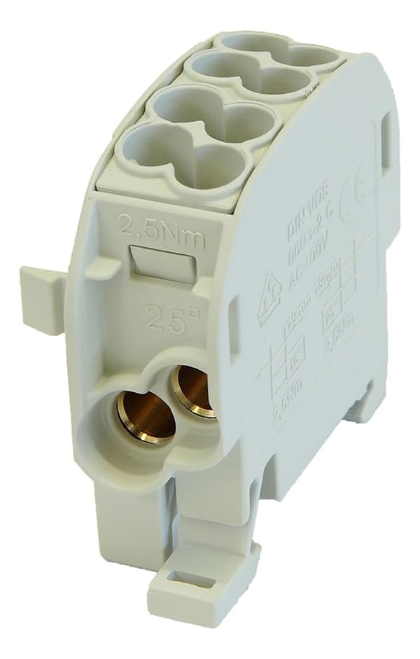 SCB 25 Al/Cu 80110 simblock grenfördelningsblock, grå