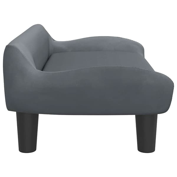 vidaXL Barnsoffa mörkgrå 70x40x24 cm sammet