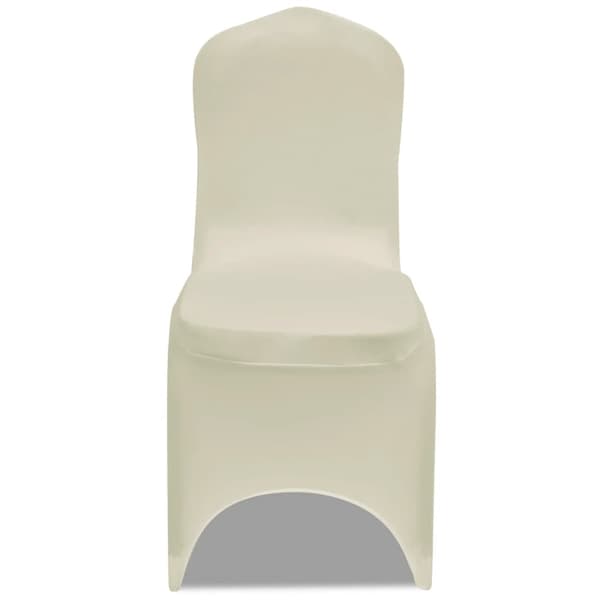 vidaXL Stretchstolsöverdrag, Creme, 18 st.