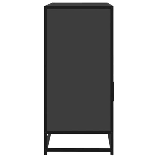 vidaXL kommode, sort, 100x35x76 cm, træbaseret materiale