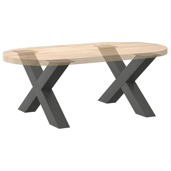vidaXL X-formade soffbordsben 2 st antracit