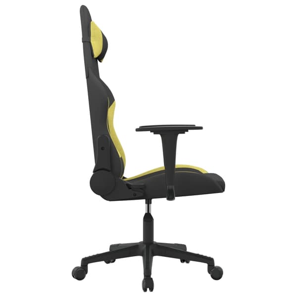 vidaXL gamingstol, sort og lysegrøn, stof
