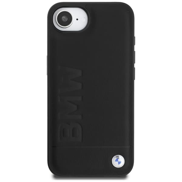 BMW Læderetui med Hot Stamp til iPhone 16e, Sort