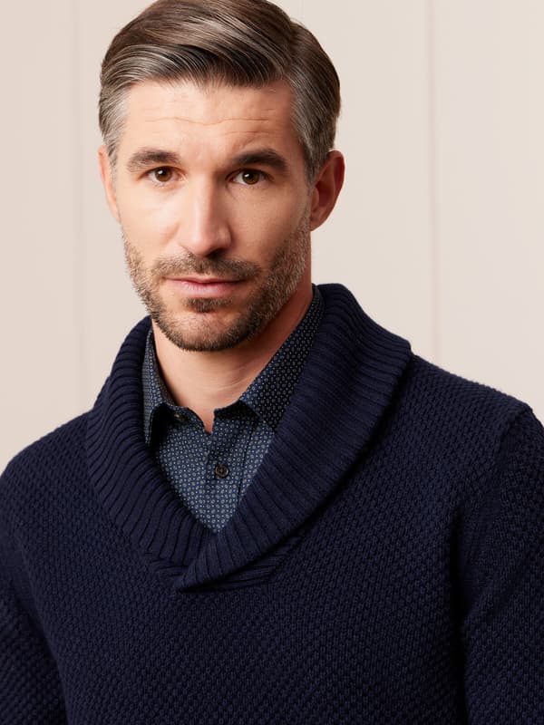 MARINEBLÅ CAMDEN SWEATER M