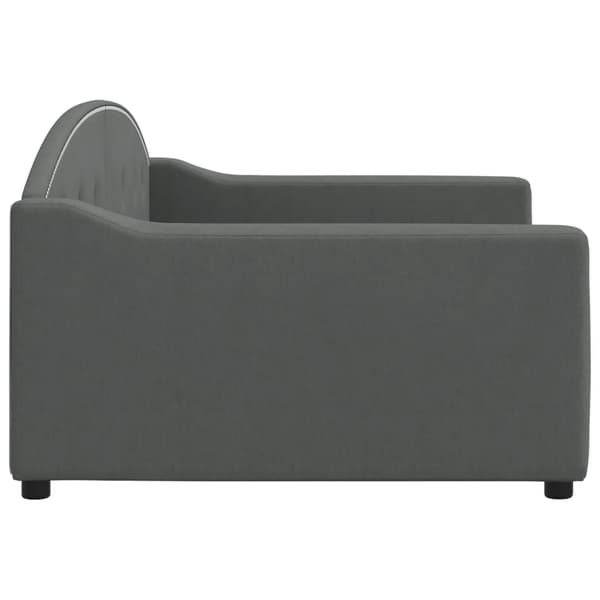 vidaXL Bäddsoffa mörkgrå 100x200 cm tygklädd