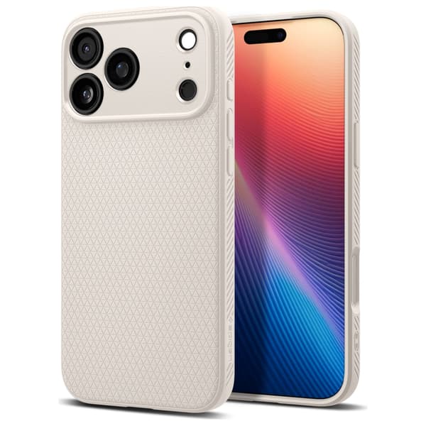 Spigen Liquid Air cover til iPhone 17 Pro Max i titanium