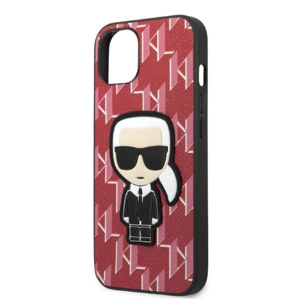 Karl Lagerfeld Monogram Ikonik Patch-skal till iPhone 13 mini, rött