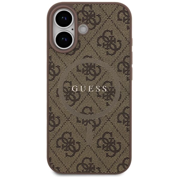 Guess 4G Ring Classic Logo MagSafe-etui til iPhone 17, brunt