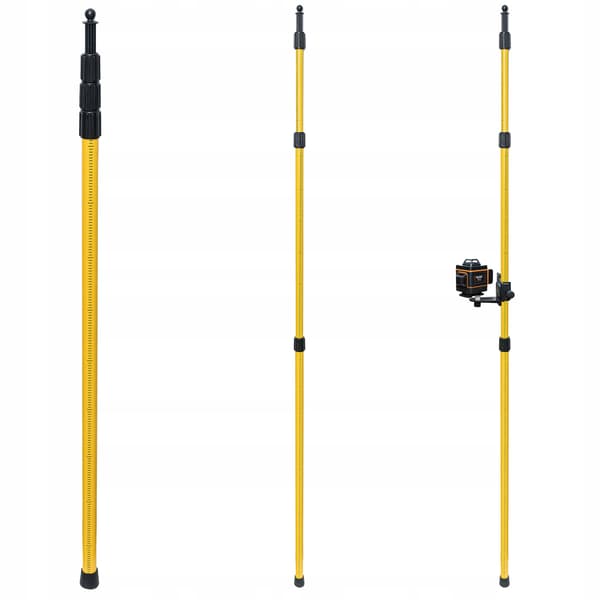 TELESKOPISK STATIV 2,85 M TIL LASER + ADAPTER TIL SKIMNING