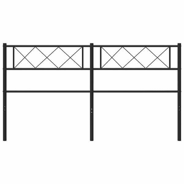 vidaXL metalsengegavl sort 150 cm