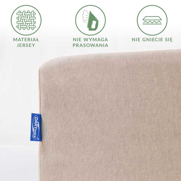 Stræklagen 160x200 elastisk JERSEY 100% BOMULD beige farve