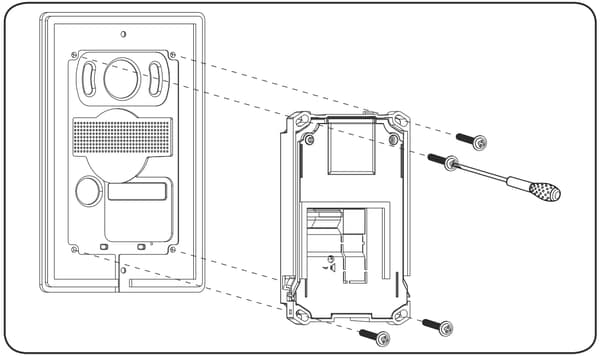 Videointercom til to familier Håndfri Multi Gate Nøglering RFID-læser