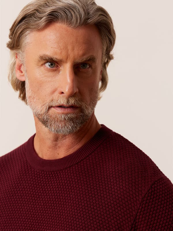 Bordeauxrød sweater BICKNELL M