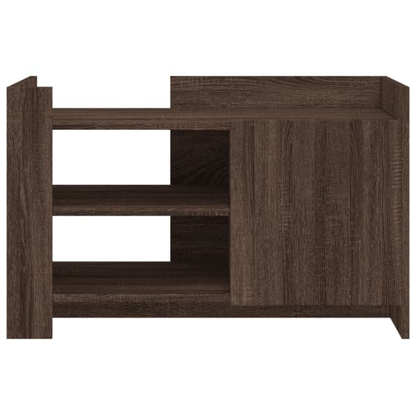 vidaXL sofabord brunt egetræ 80x50x50 cm træbaseret materiale