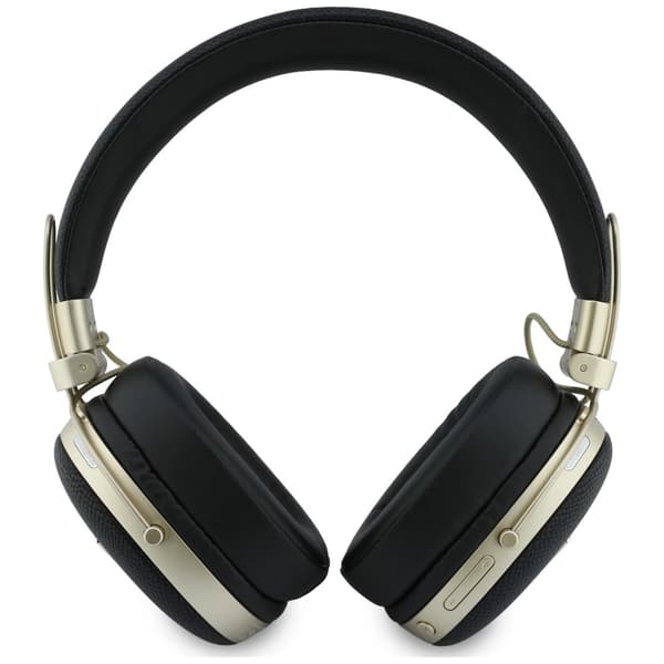 Guess Bluetooth ENC Metal Grained Triangle Logo Sorte On-Ear Hovedtelefoner