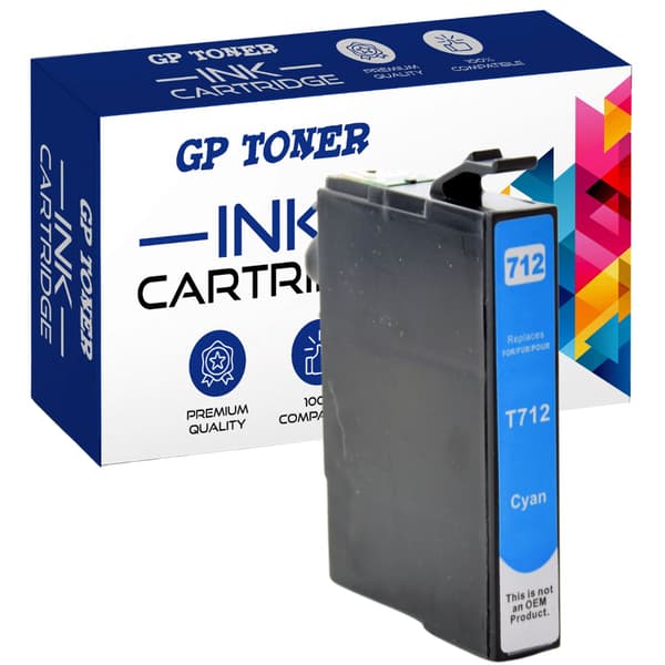Epson GP-E712C cyan - kompatibel blæk