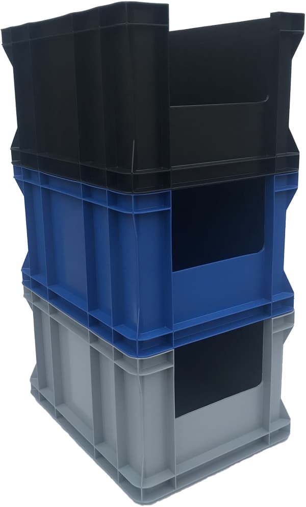 Beholder med vindue 400x300x220 sort