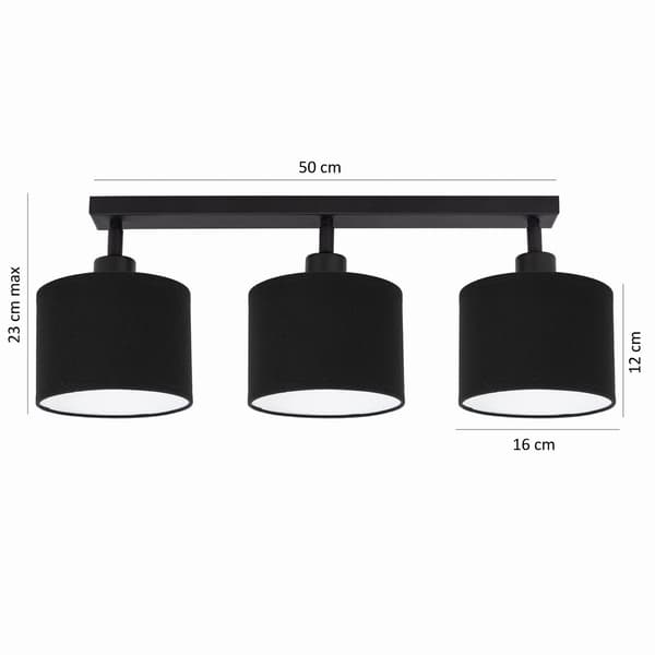Tornado AMP3P-lampa svart
