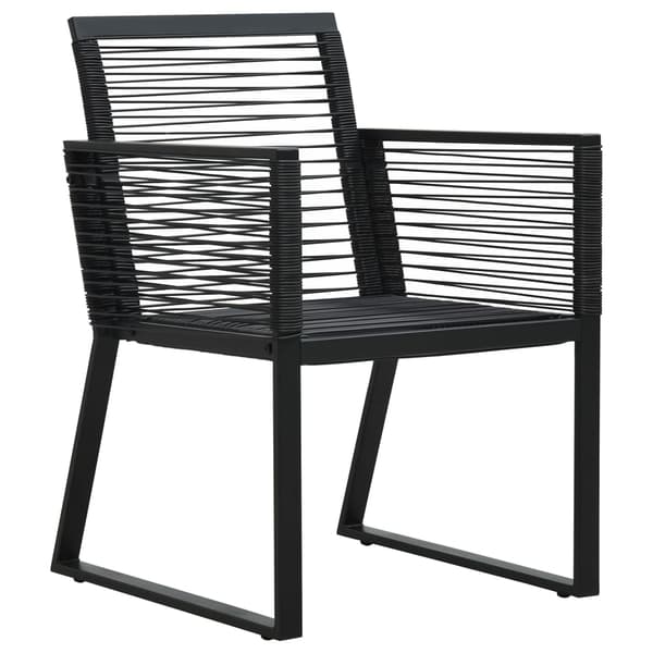 vidaXL havemøbelsæt med 3 dele, rattan PVC, sort